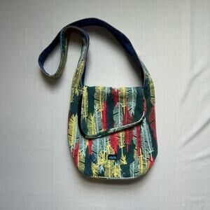 Kavu Secret Squirrel Shoulder Bag Fall Feather Pattern